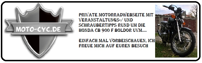 moto-cyc.de - Private Motorrad Webseite moto-cyc.de ist eine private Motorrad Webseite mit verschiedenen Inhalten wie Schraubertipps, Termin rund um das Motorradfahren und vieles mehr.
